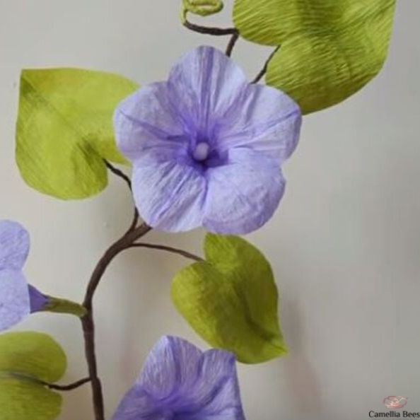 How to make morning glory flower from crepe paper