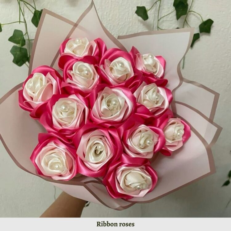 Handmade Ribbon Roses – Ideal Wedding Anniversary Gifts